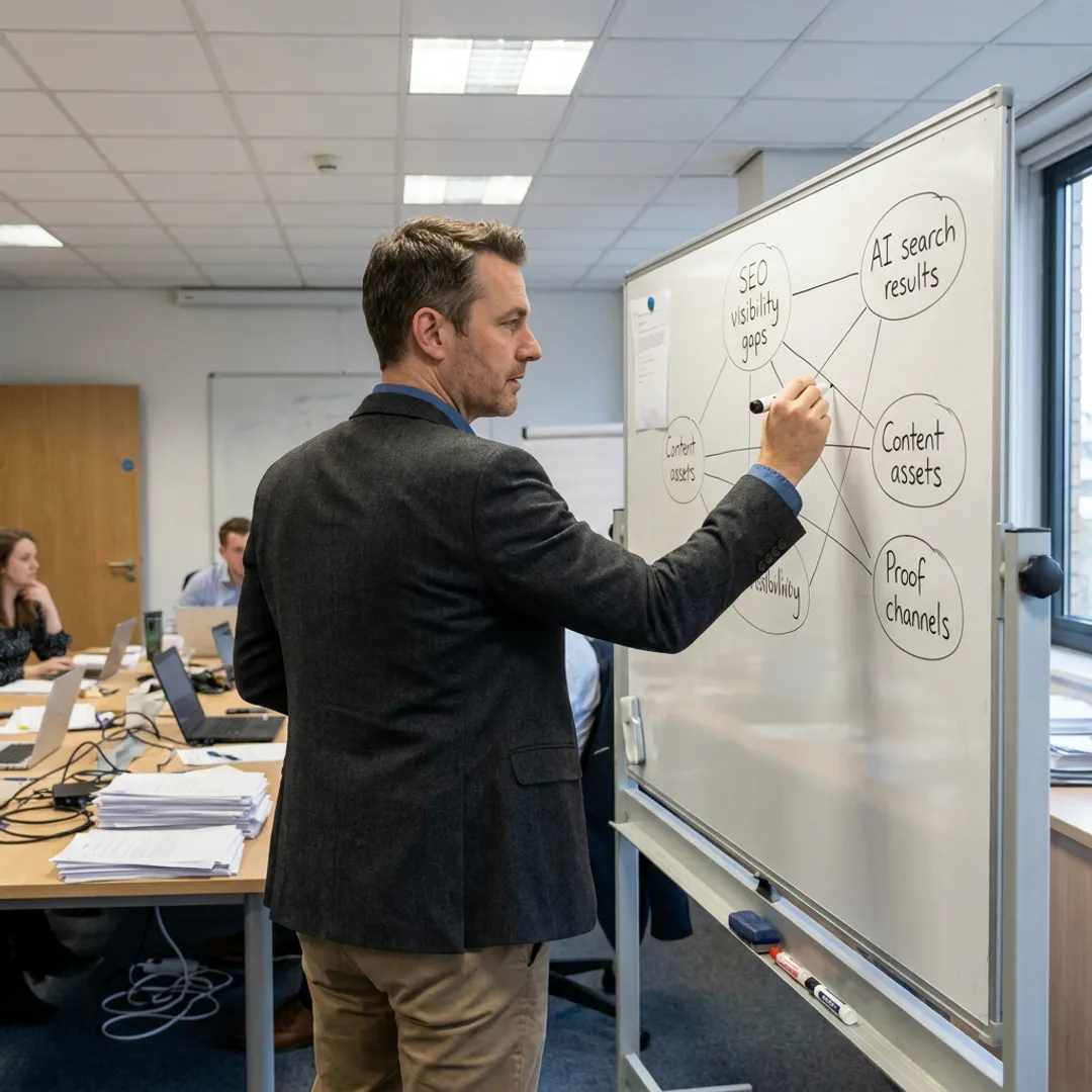 SEO visibility strategy planning session