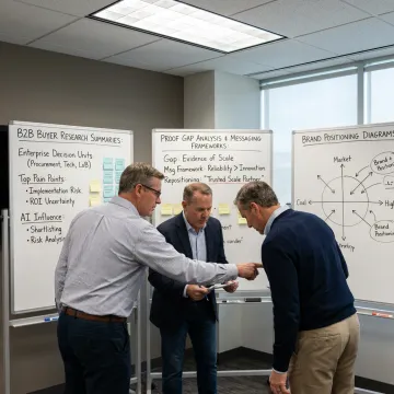 Brand strategy sprint planning session for B2B leaders