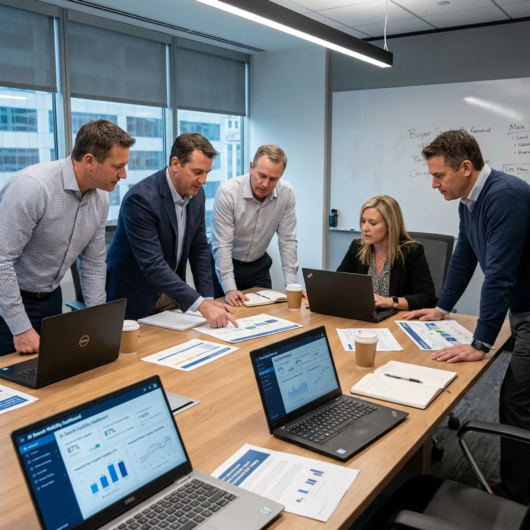 Industrial B2B AI visibility strategy session