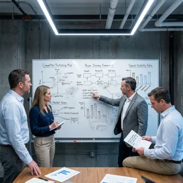 B2B market research strategy session for industrial companies