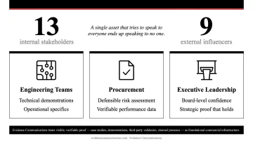 B2B buying committee three stakeholder roles proof requirements breakdown infographic