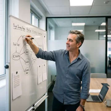 Consultant mapping AI visibility strategy