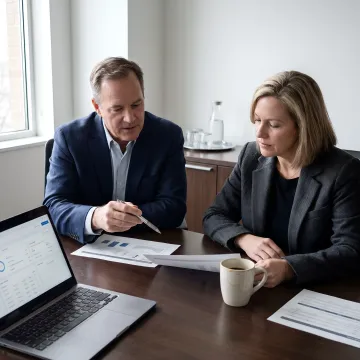 Industrial B2B marketing strategy meeting