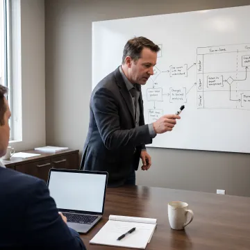 Consultant mapping a B2B go-to-market strategy process