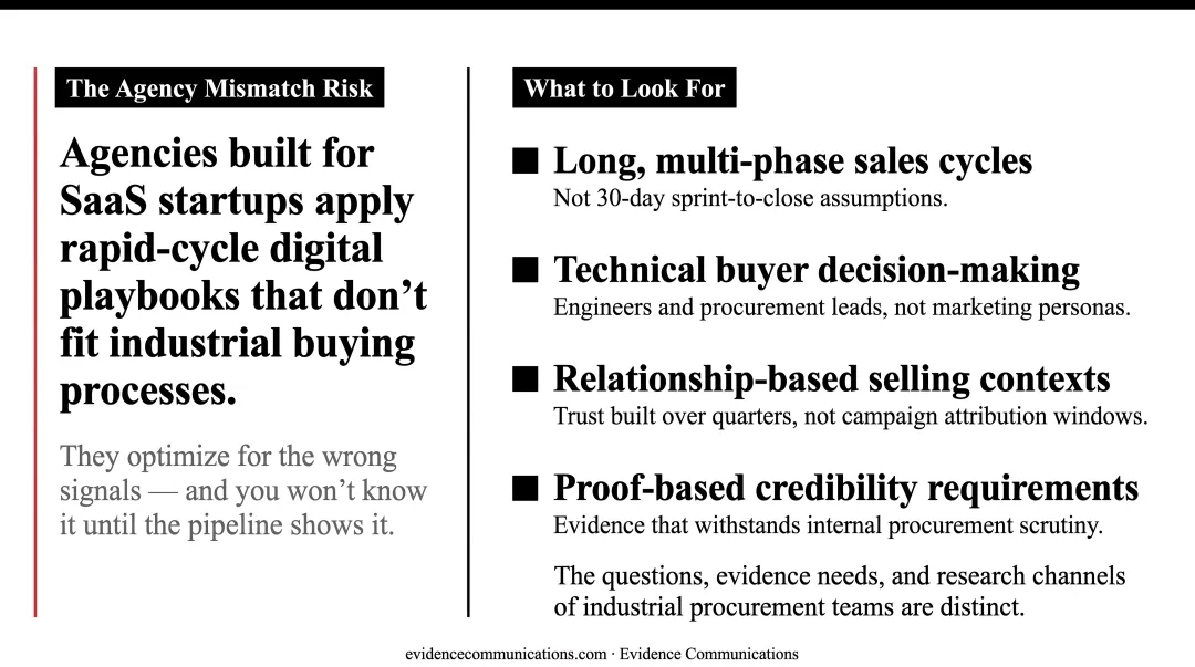 Four industrial B2B buying characteristics requiring specialized demand generation agency experience