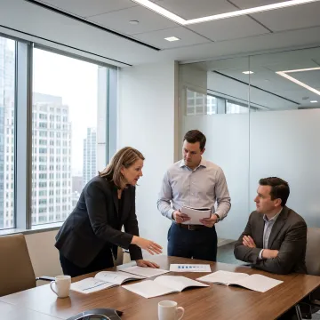 Industrial executive reviewing media strategy