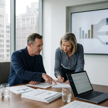 AI marketing strategy team reviewing visibility dashboards
