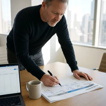 B2B marketing strategist mapping buyer visibility process
