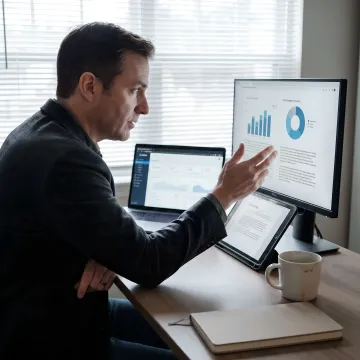 Strategist mapping AI visibility and buyer proof channels
