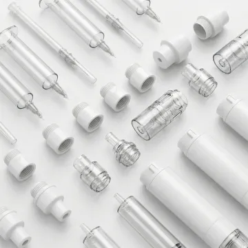 Medical-grade plastic injection molded components with precision features