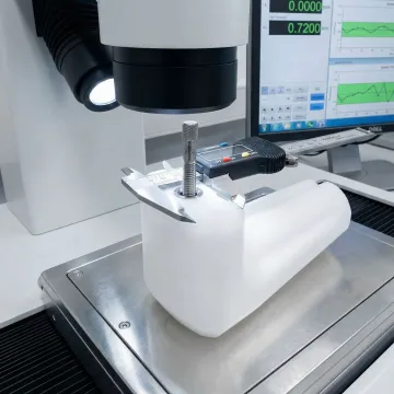 Precision injection molded parts with detailed surface finish and quality inspection