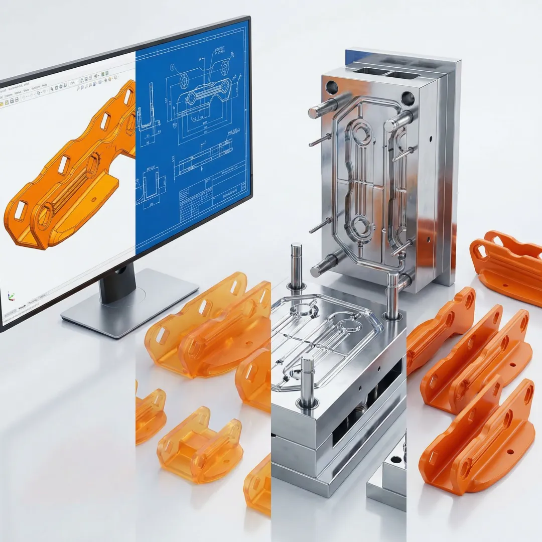 Automotive plastic parts development stages from prototype to production