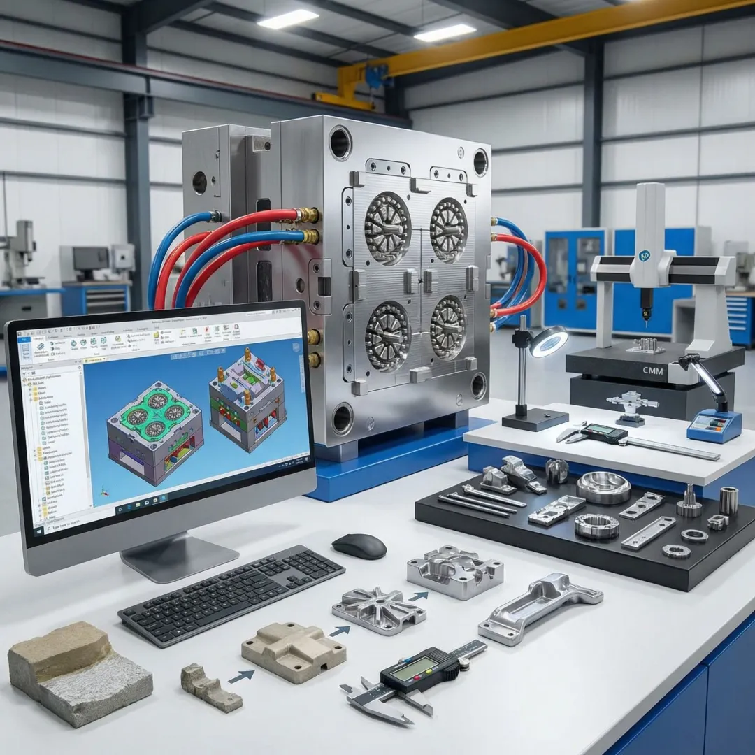 Industrial mold development process from design to production