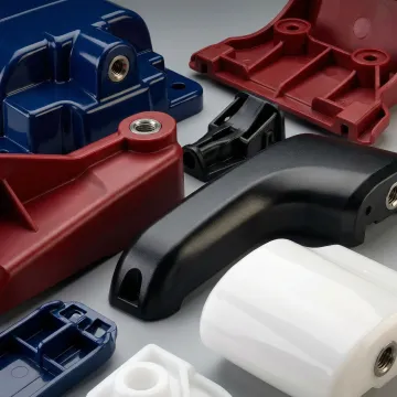 Precision injection molded plastic components with detailed surface finish