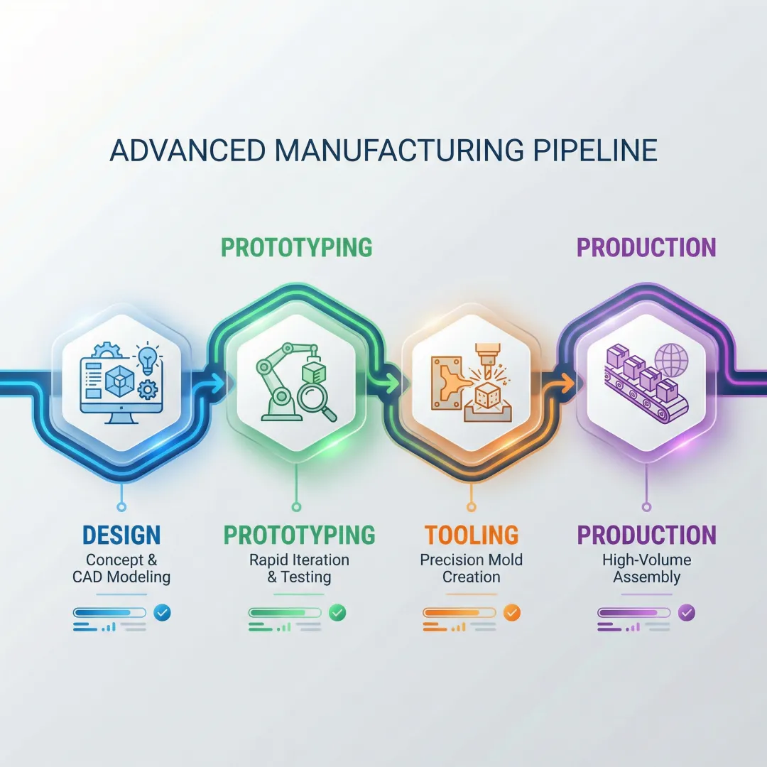 Injection molding product development process from design to production