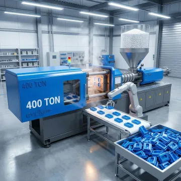 Precision ABS injection molding machine producing custom plastic components