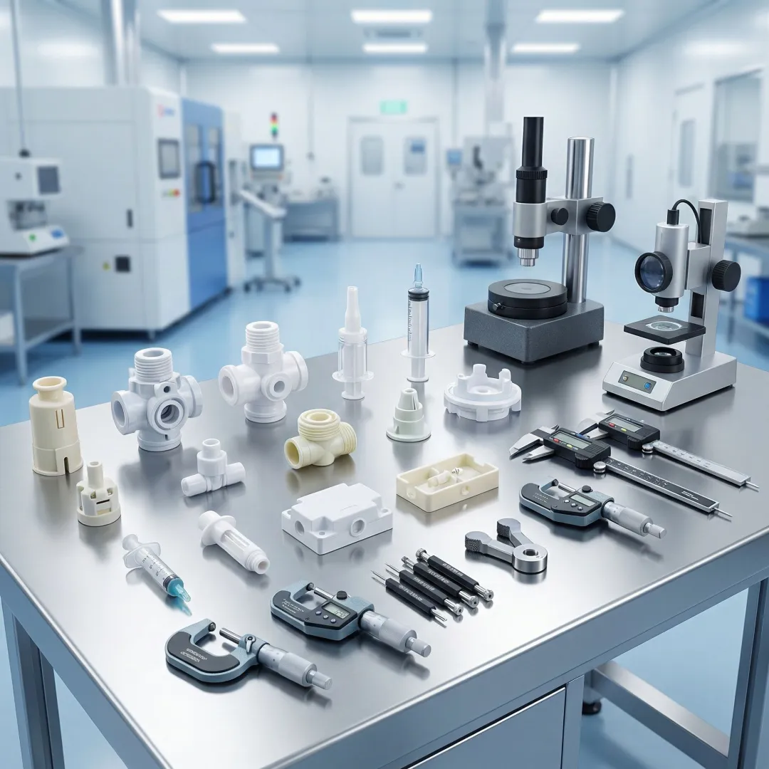 Precision medical device prototype components being manufactured