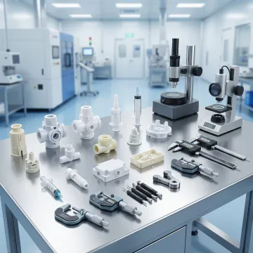 Precision medical device prototype components being manufactured