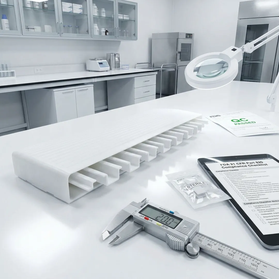Precision medical grade plastic components in sterile manufacturing environment