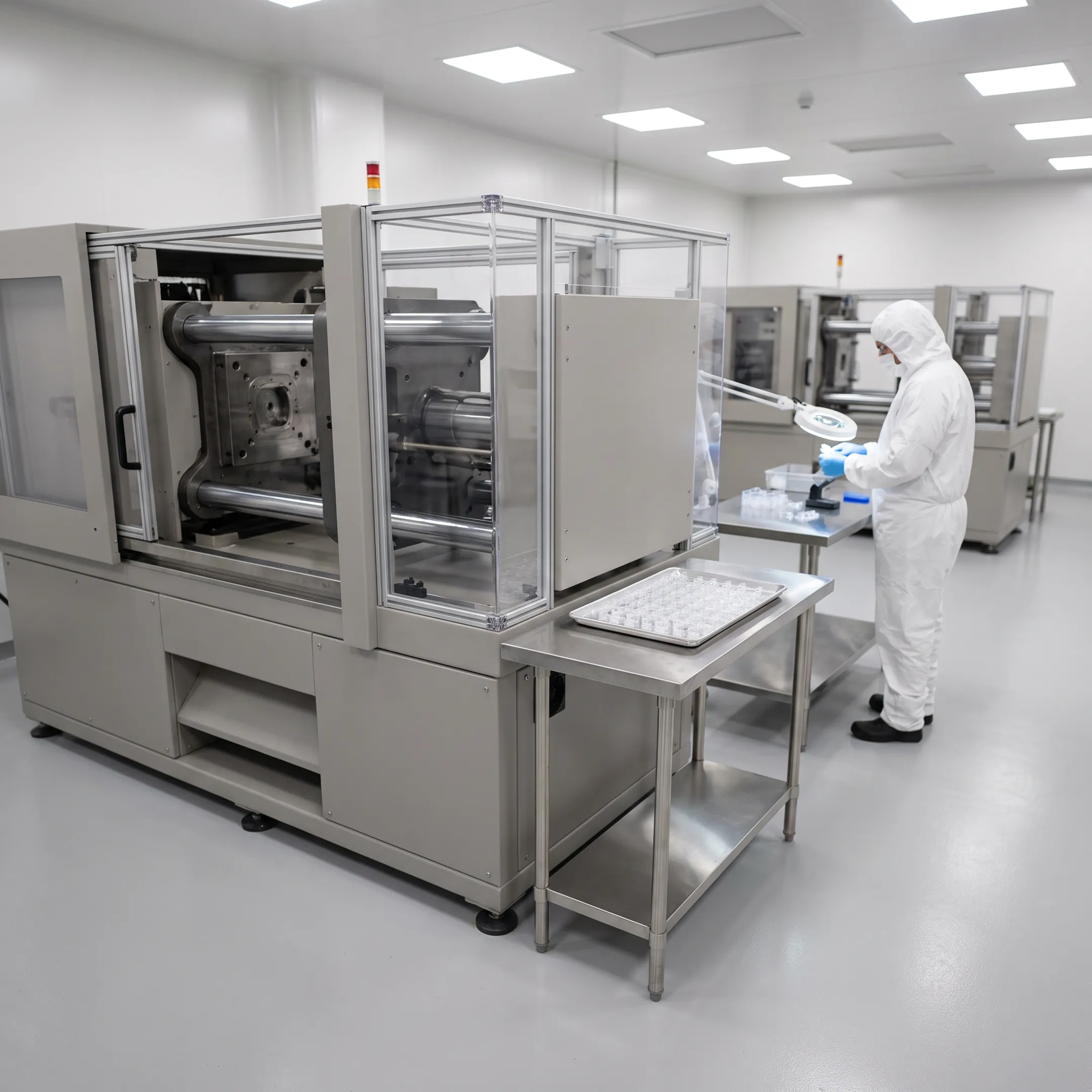 Medical device manufacturing process flow in controlled environment
