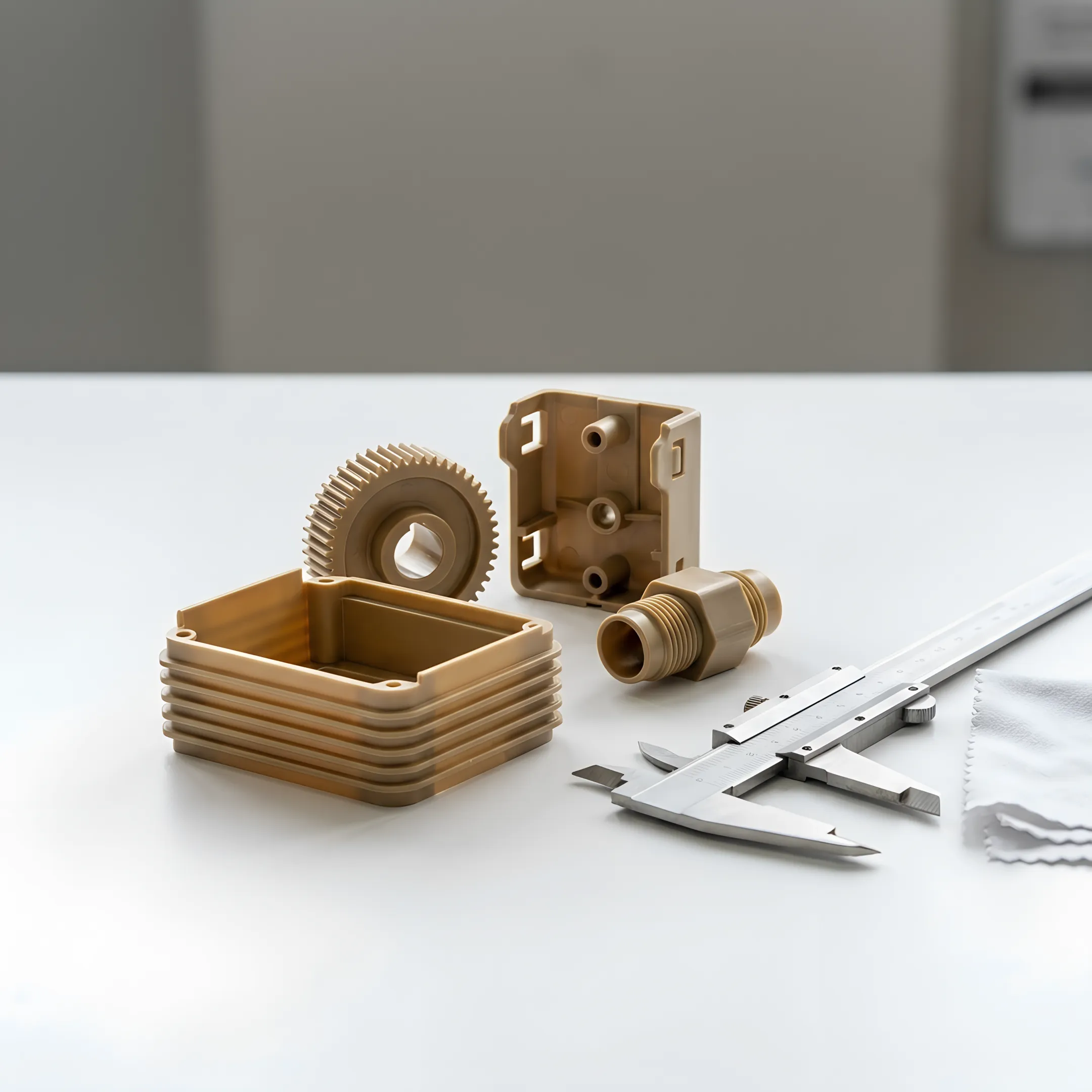 Precision PEEK injection molded high-performance polymer components