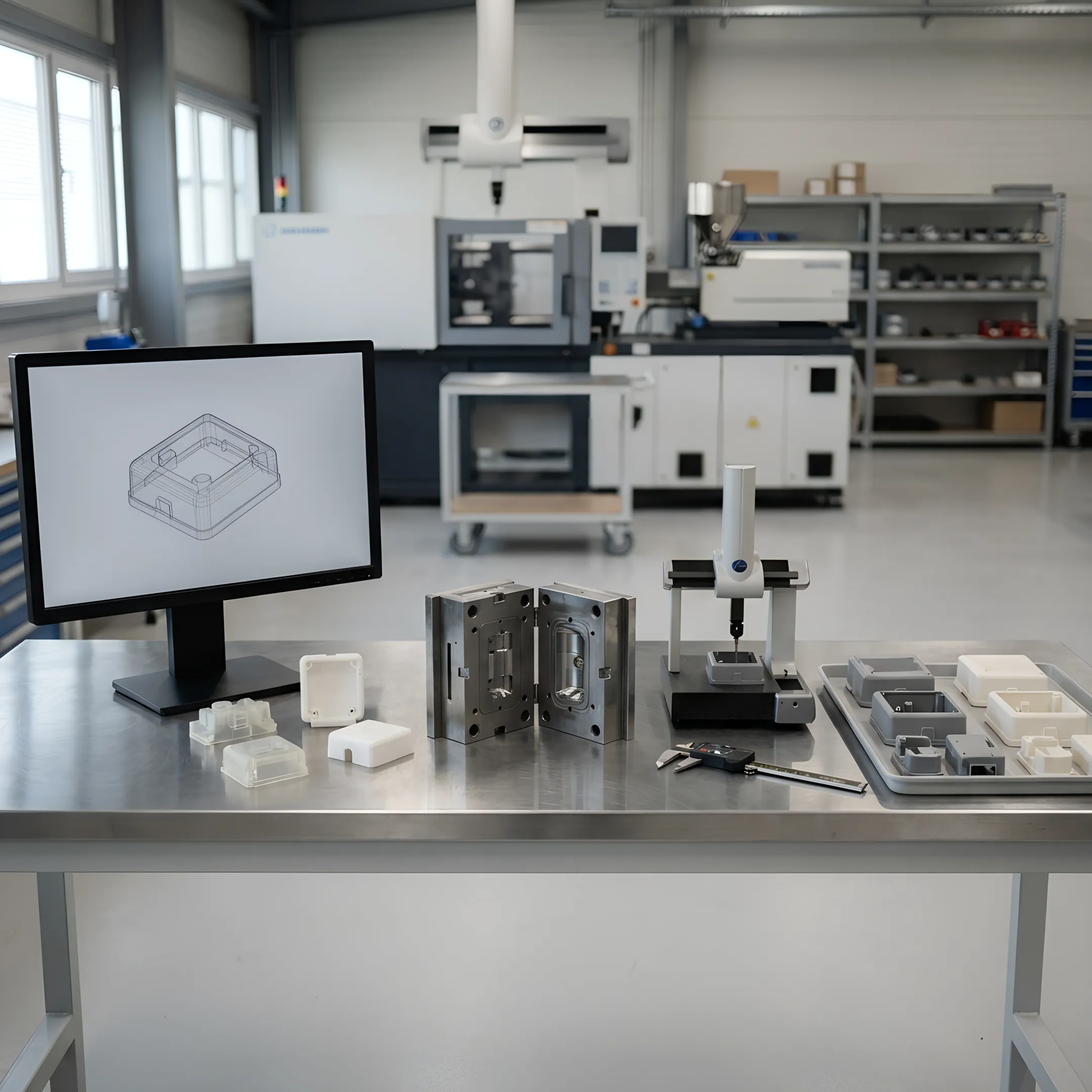 Product development workflow showing design stages from concept to production