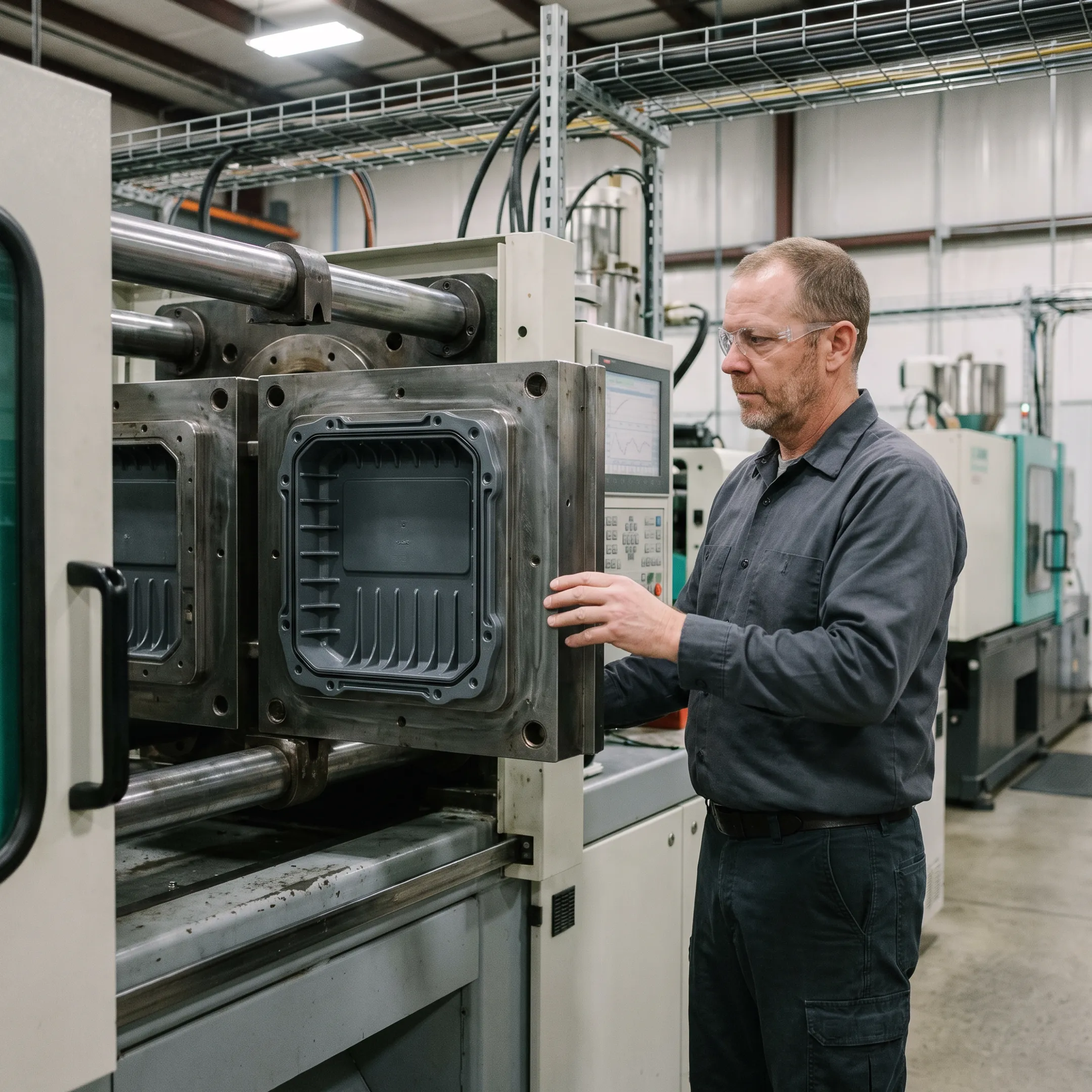 Injection molding process for outdoor electronics enclosure