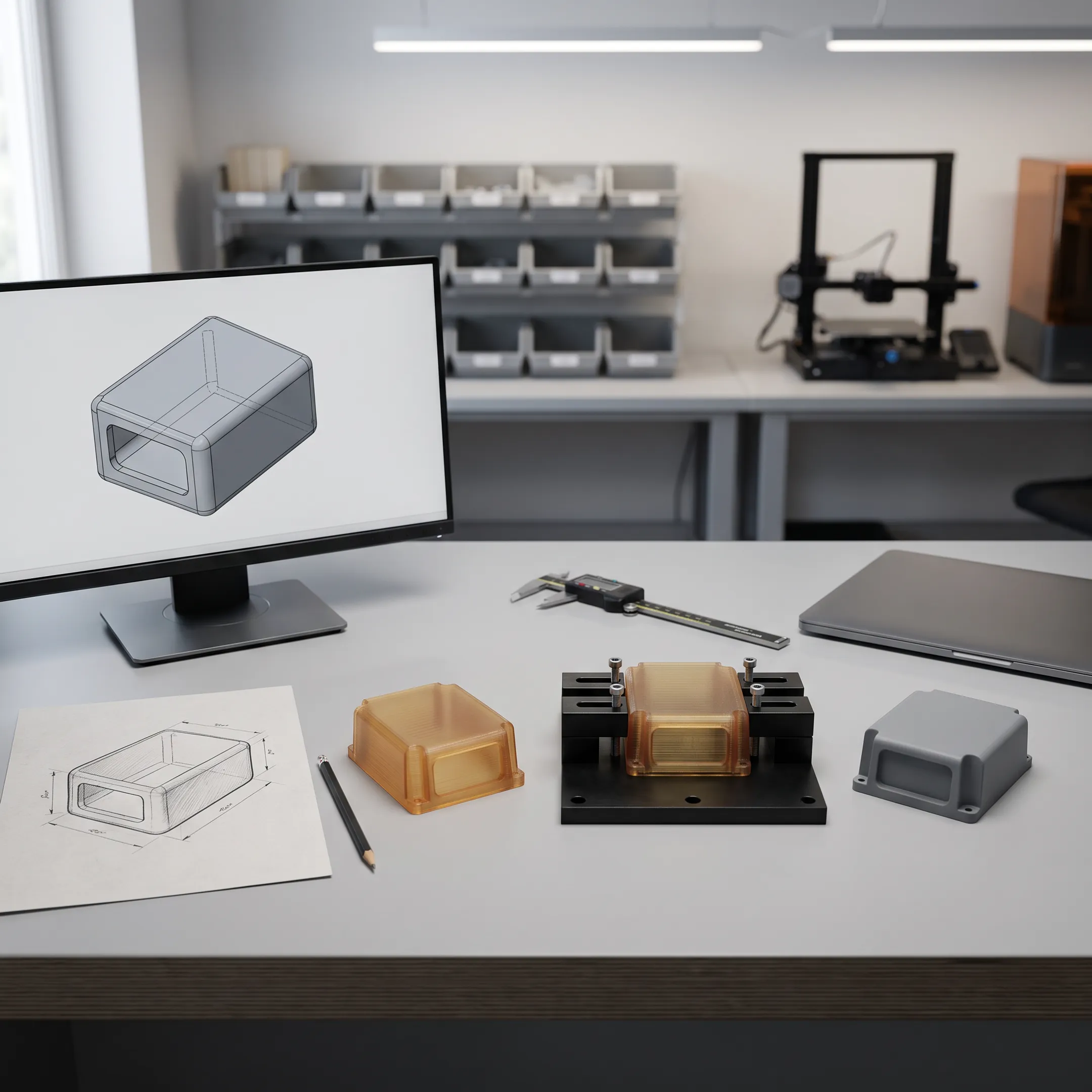 Step-by-step prototype development process visualization