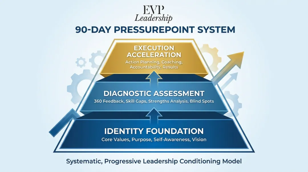 EVP Leadership PressurePoint System three-layer conditioning architecture framework diagram