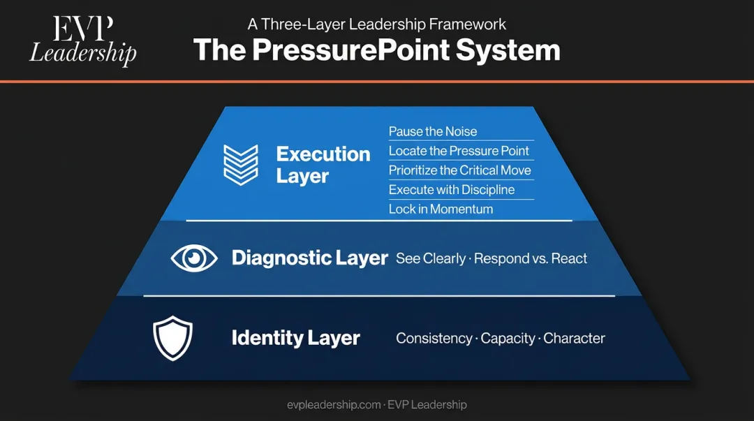 EVP Leadership PressurePoint System three-layer framework for building leadership influence