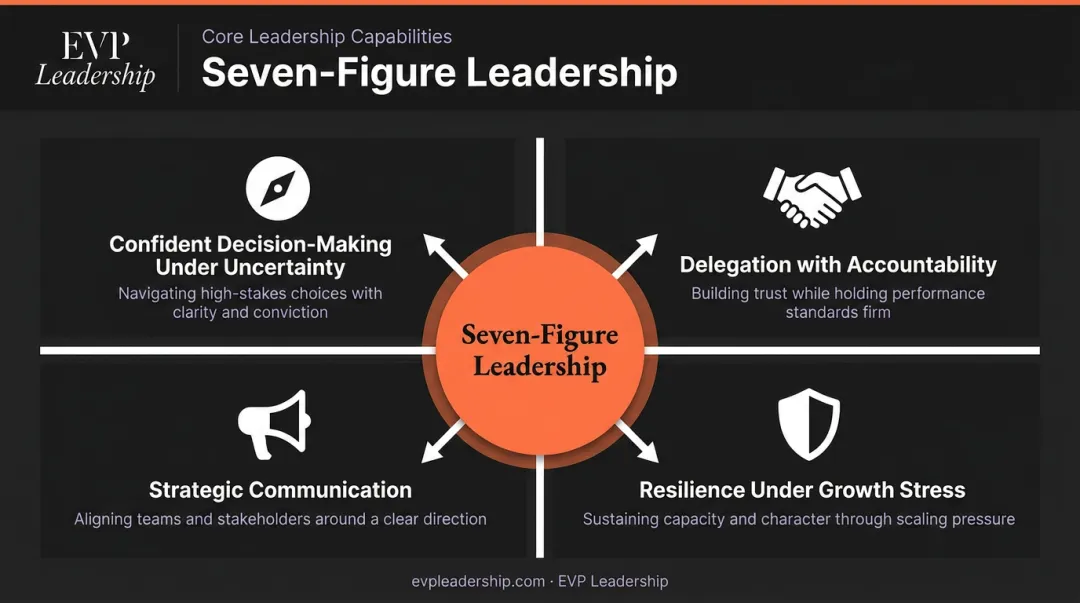 Four leadership capabilities separating seven-figure business owners from those who stall