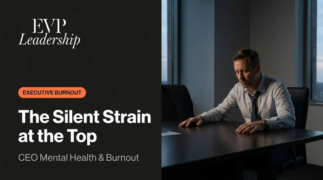 The Silent Strain at the Top: CEO Mental Health & Burnout