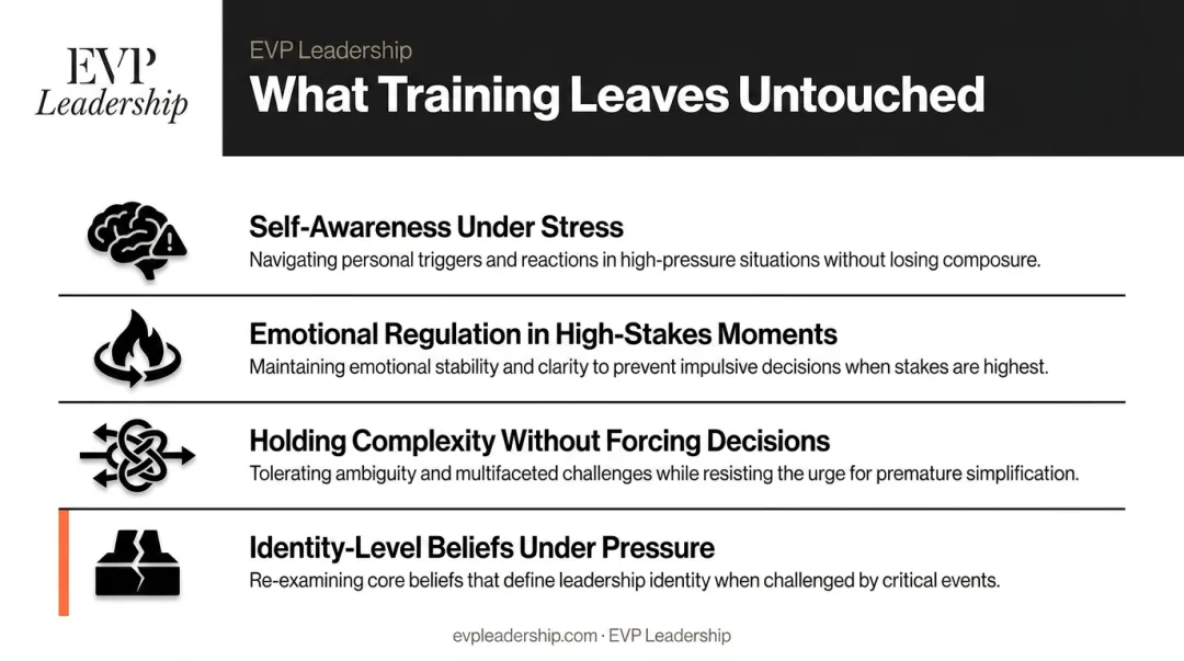 Four leadership gaps traditional training fails to address under pressure