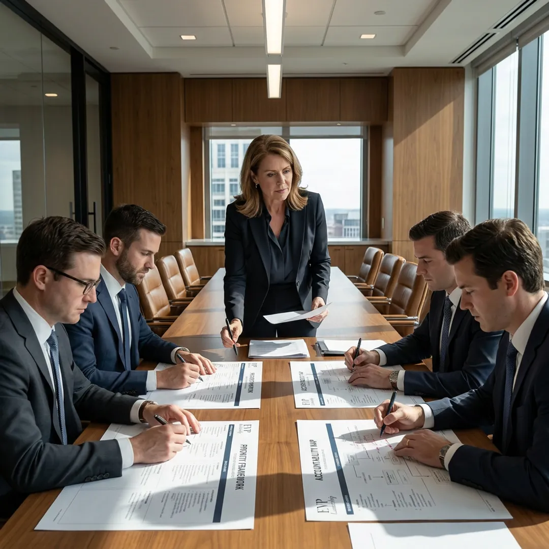Leadership coach facilitating law firm workshop
