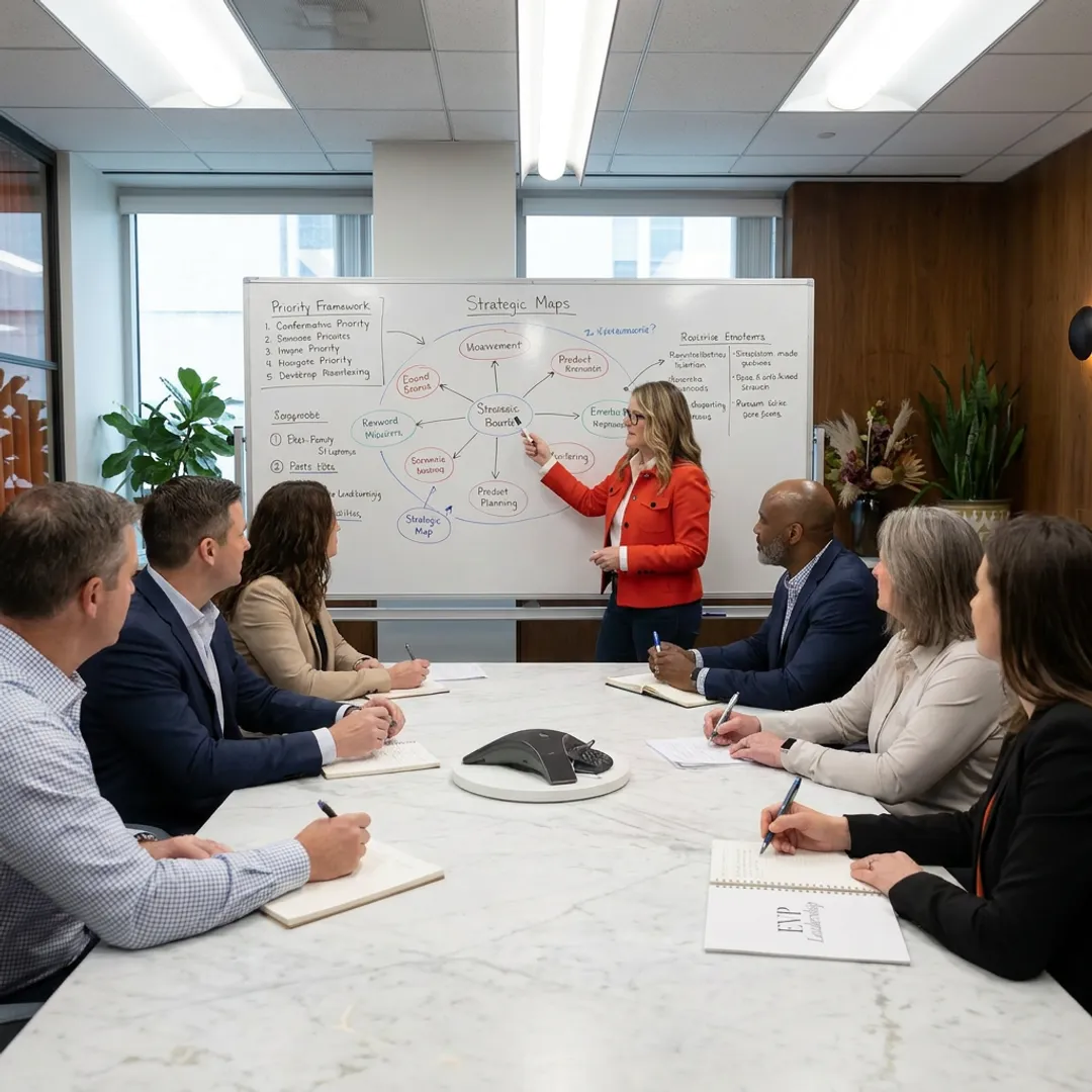 Executive coach mapping leadership priorities