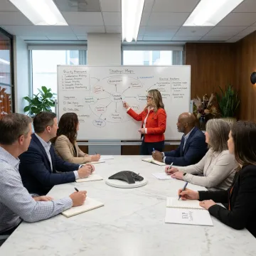 Executive coach mapping leadership priorities