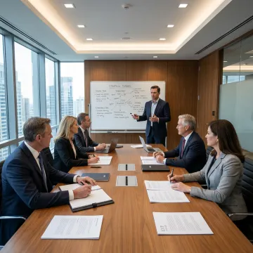 Executive team in an alignment leadership consulting session
