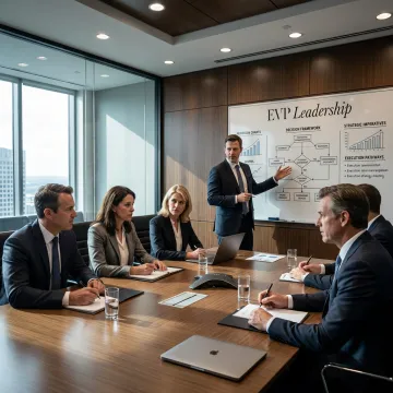 Leadership coaching session with executive team