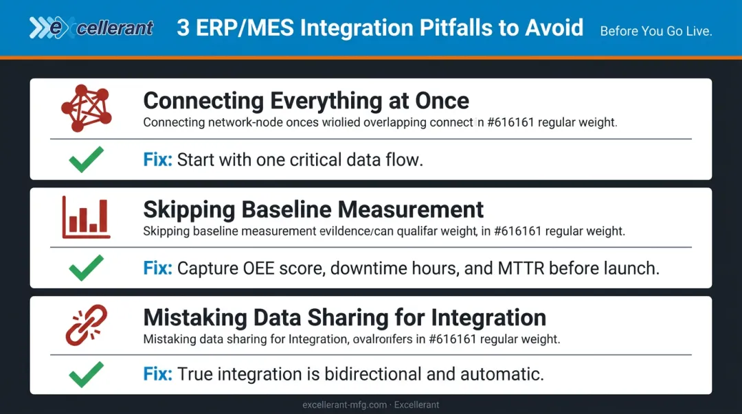 Three common OEE ERP CMMS integration pitfalls and how to avoid them