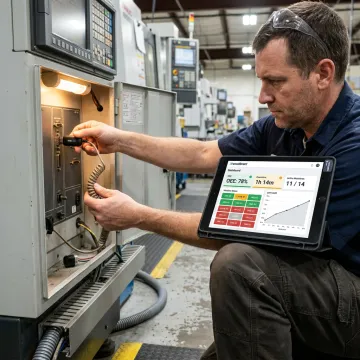 Technician configuring wireless DNC connectivity