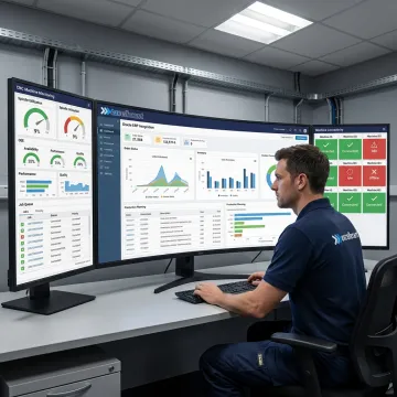 Oracle ERP integration dashboard for manufacturing