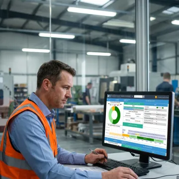 Idle time tracking dashboard for manufacturing activity