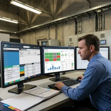 Secure CNC compliance software dashboard
