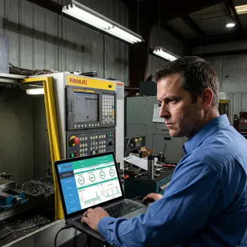 Engineer configuring FANUC FOCAS integration