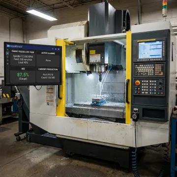 FANUC CNC machine data integration dashboard