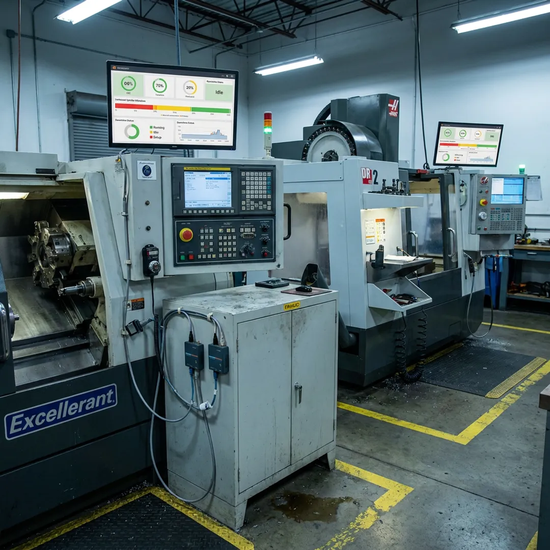 Connected CNC machines using industrial networking software