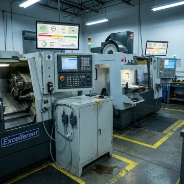 Connected CNC machines using industrial networking software