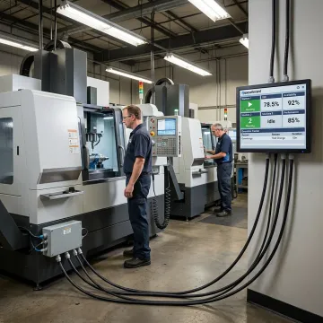 Wireless CNC machine connectivity on a manufacturing floor