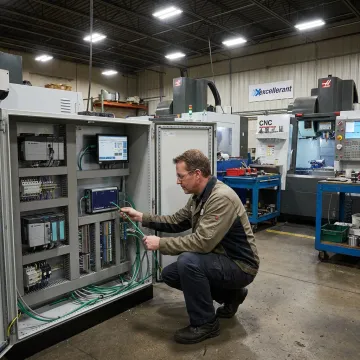 PLC Ethernet integration in a manufacturing facility