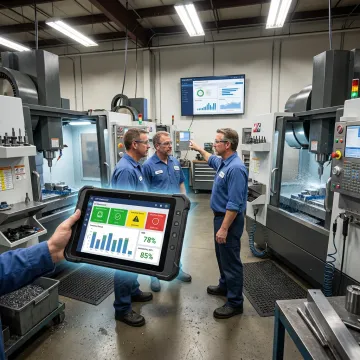 Connected CNC machines with live performance dashboard